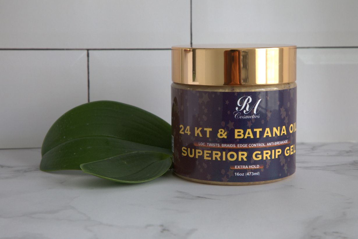 Batana Oil 24KT Gold Superior Grip Gel - Locs, Twist, Braids, Edge Control, Anti-Breakage