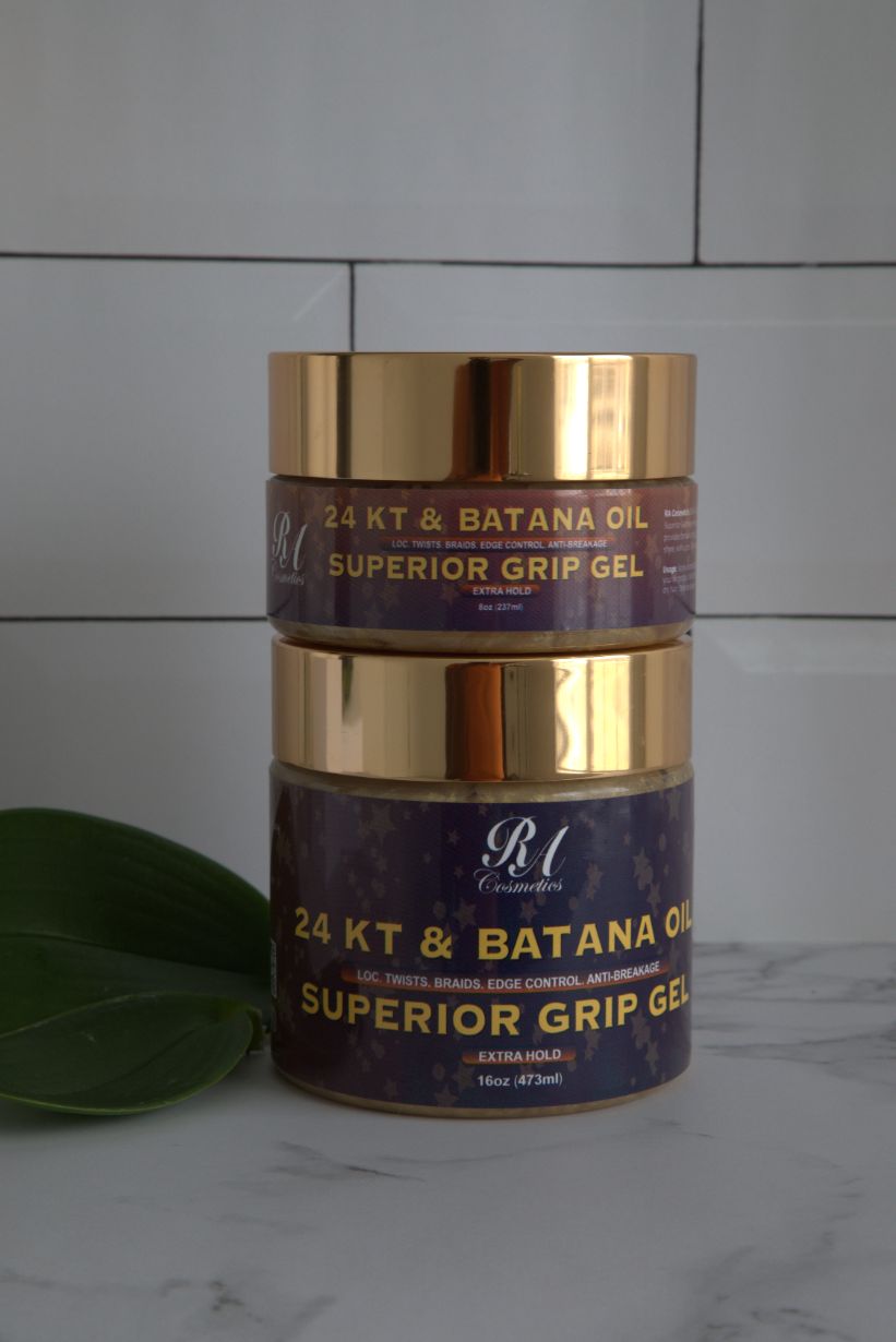Batana Oil 24KT Gold Superior Grip Gel - Locs, Twist, Braids, Edge Control, Anti-Breakage