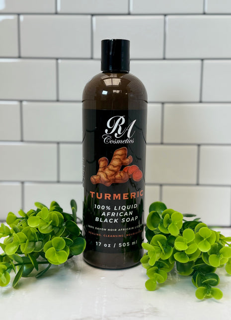 Liquid 100% African Black Soap w/ Turmeric