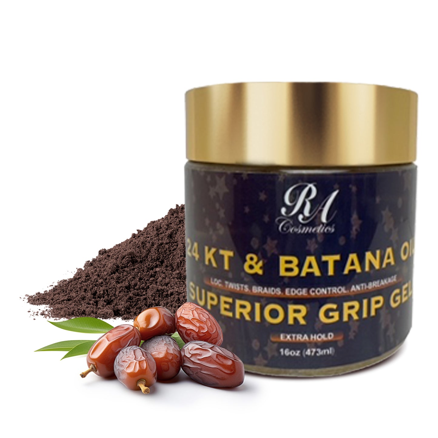 Batana Oil 24KT Gold Superior Grip Gel - Locs, Twist, Braids, Edge Control, Anti-Breakage