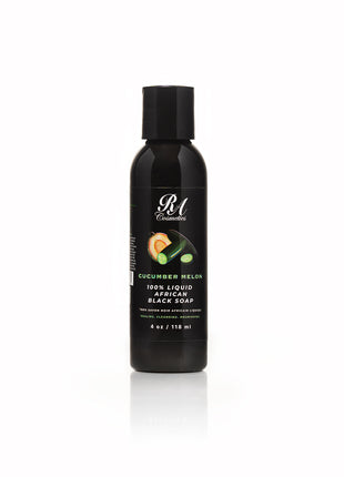 Liquid 100% African Black Soap w/ Cucumber Melon