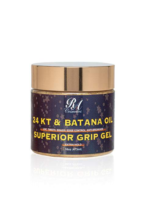 Batana Oil 24KT Gold Superior Grip Gel - Locs, Twist, Braids, Edge Control, Anti-Breakage
