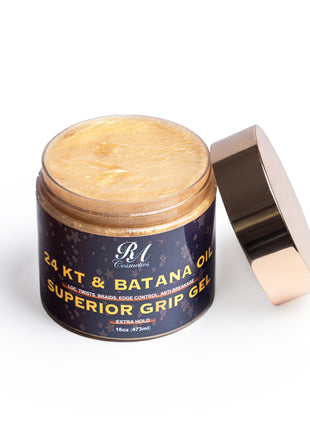 Batana Oil 24KT Gold Superior Grip Gel - Locs, Twist, Braids, Edge Control, Anti-Breakage