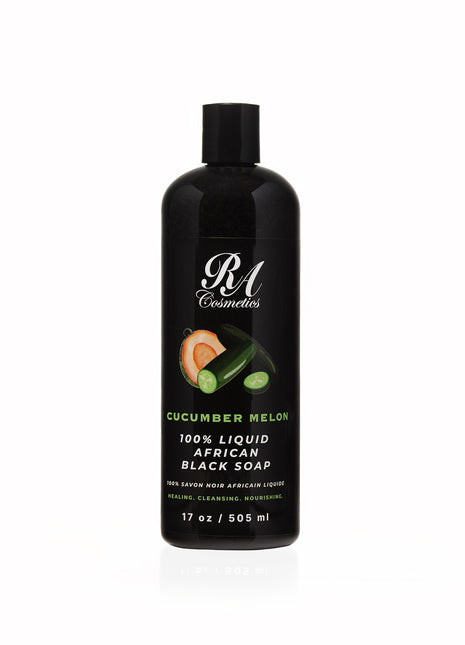 Liquid 100% African Black Soap w/ Cucumber Melon