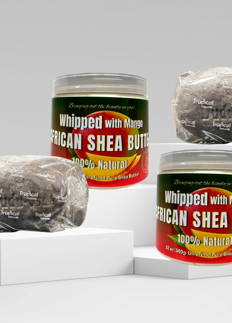 Dudu-Osun Black Soap x 2, & Whipped Shea Butter (12oz x 2) Bundle