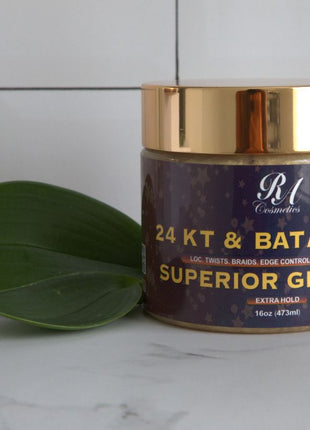 Batana Oil 24KT Gold Superior Grip Gel - Locs, Twist, Braids, Edge Control, Anti-Breakage