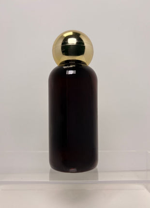 4 oz Amber Bottle with Gold Cap