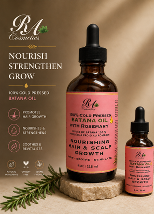 100% Cold-Pressed Batana Oil w/ Rosemary Oil