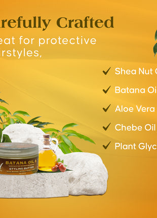 Batana Oil Styling Butter - Protective Styles, Hair Growth, Anti-Breakage