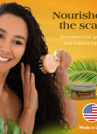 Batana Oil Styling Butter - Protective Styles, Hair Growth, Anti-Breakage