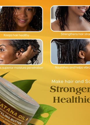 Batana Oil Styling Butter - Protective Styles, Hair Growth, Anti-Breakage