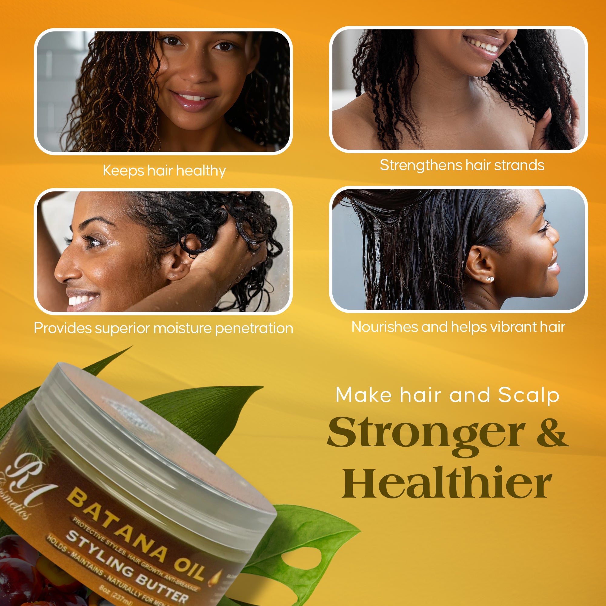 Batana Oil Styling Butter - Protective Styles, Hair Growth, Anti-Breakage