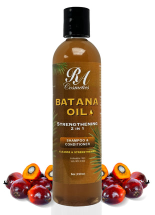 Batana Trio - Raw Batana Oil 2oz, 2 in 1 Shampoo/Conditioner, Leave In