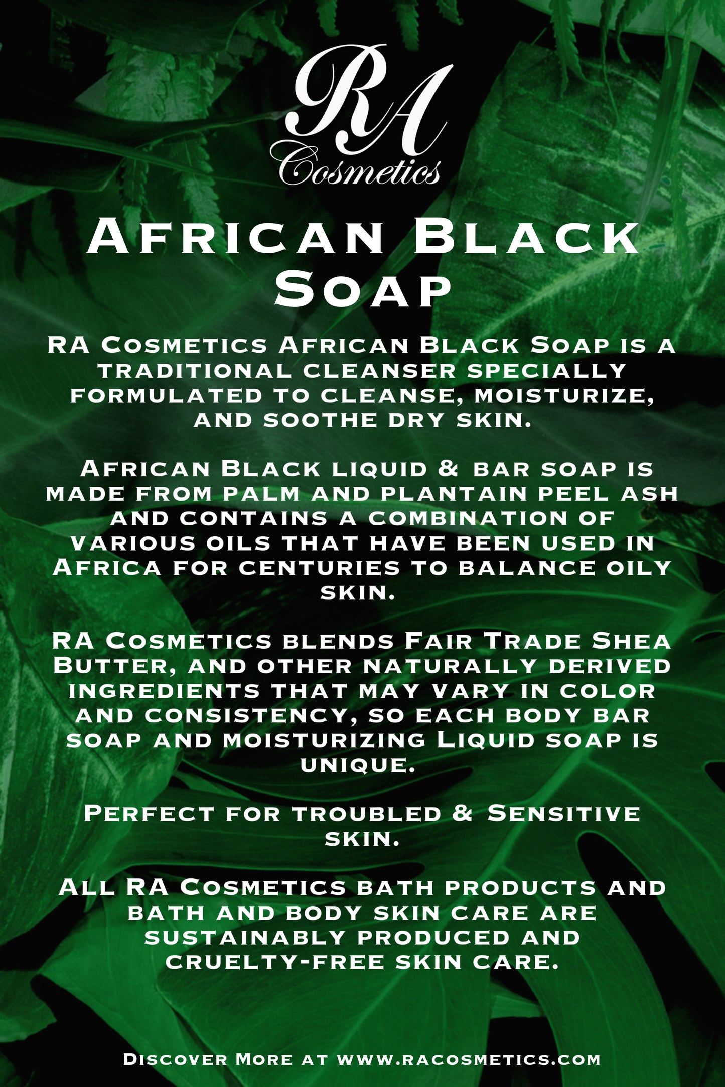 100% BLACK SOAP BAR - BLACK CASTOR OIL