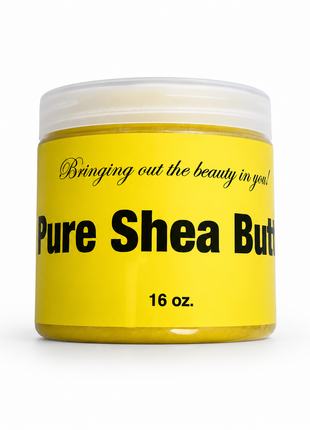 100% Natural African Shea Butter (Yellow) - Smooth & Unrefined (Leak Proof 16oz)
