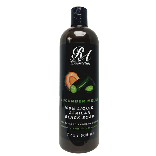 Liquid 100% African Black Soap w/ Cucumber Melon