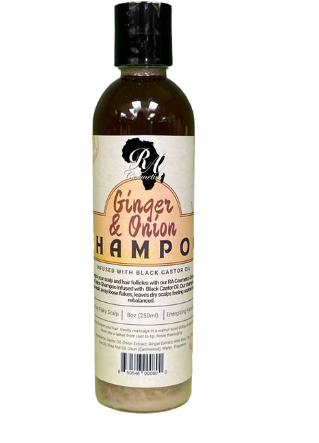 Ginger & Onion Shampoo - Infused w/ Black Castor Oil & Aloe Vera