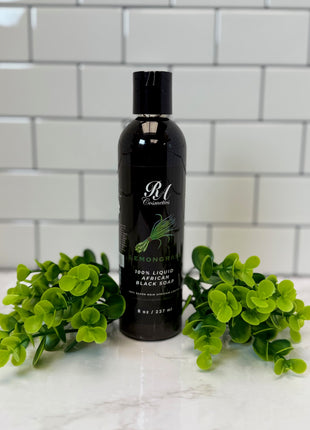 Liquid 100% African Black Soap w/ Lemongrass