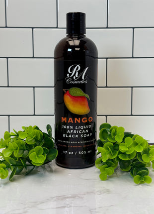 Liquid 100% African Black Soap w/ Mango