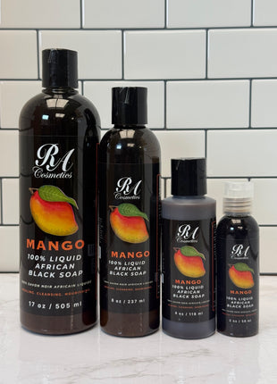Liquid 100% African Black Soap w/ Mango