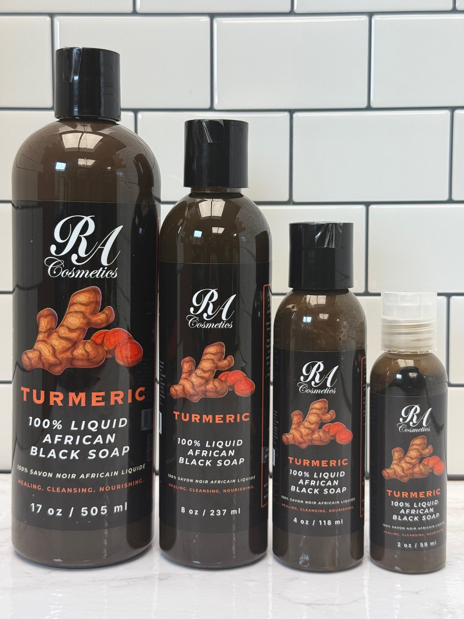Liquid 100% African Black Soap w/ Turmeric