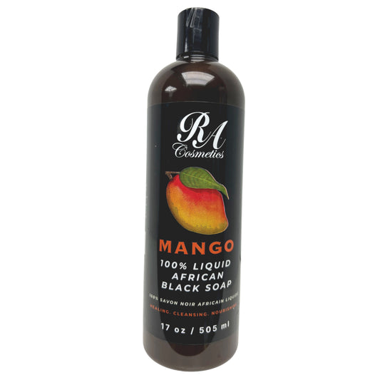Liquid 100% African Black Soap w/ Mango
