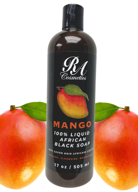 Liquid 100% African Black Soap w/ Mango
