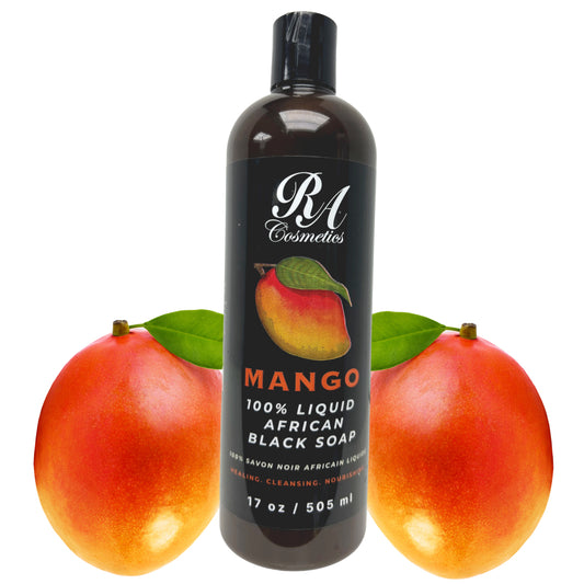 Liquid 100% African Black Soap w/ Mango