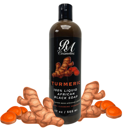 Liquid 100% African Black Soap w/ Turmeric