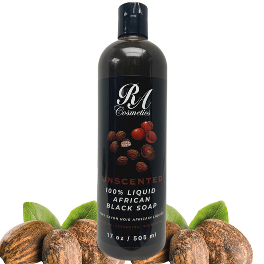 Liquid 100% African Black Soap - Unscented