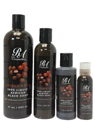 Liquid 100% African Black Soap - Unscented