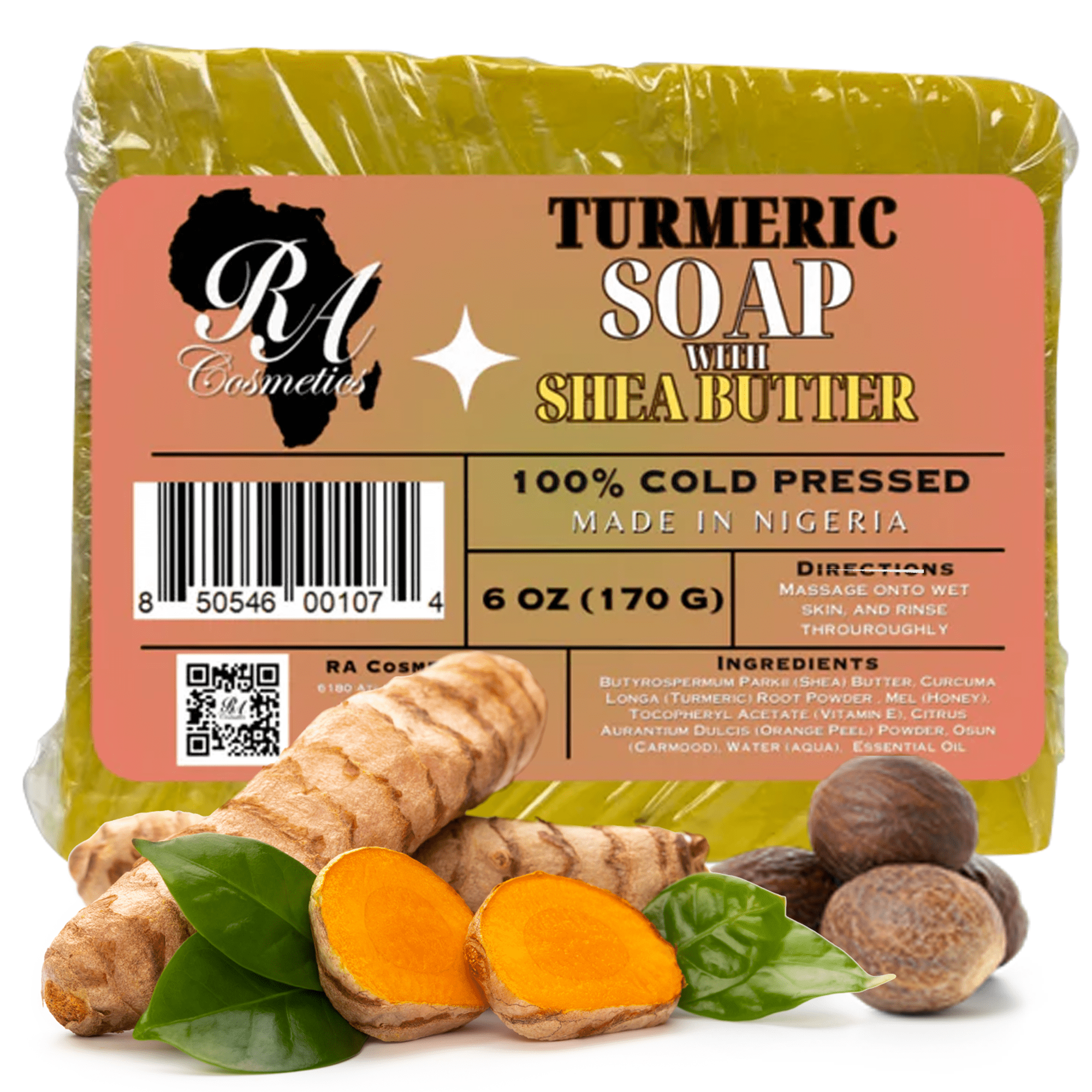 100% Turmeric & Shea Butter Healing Soap Bar