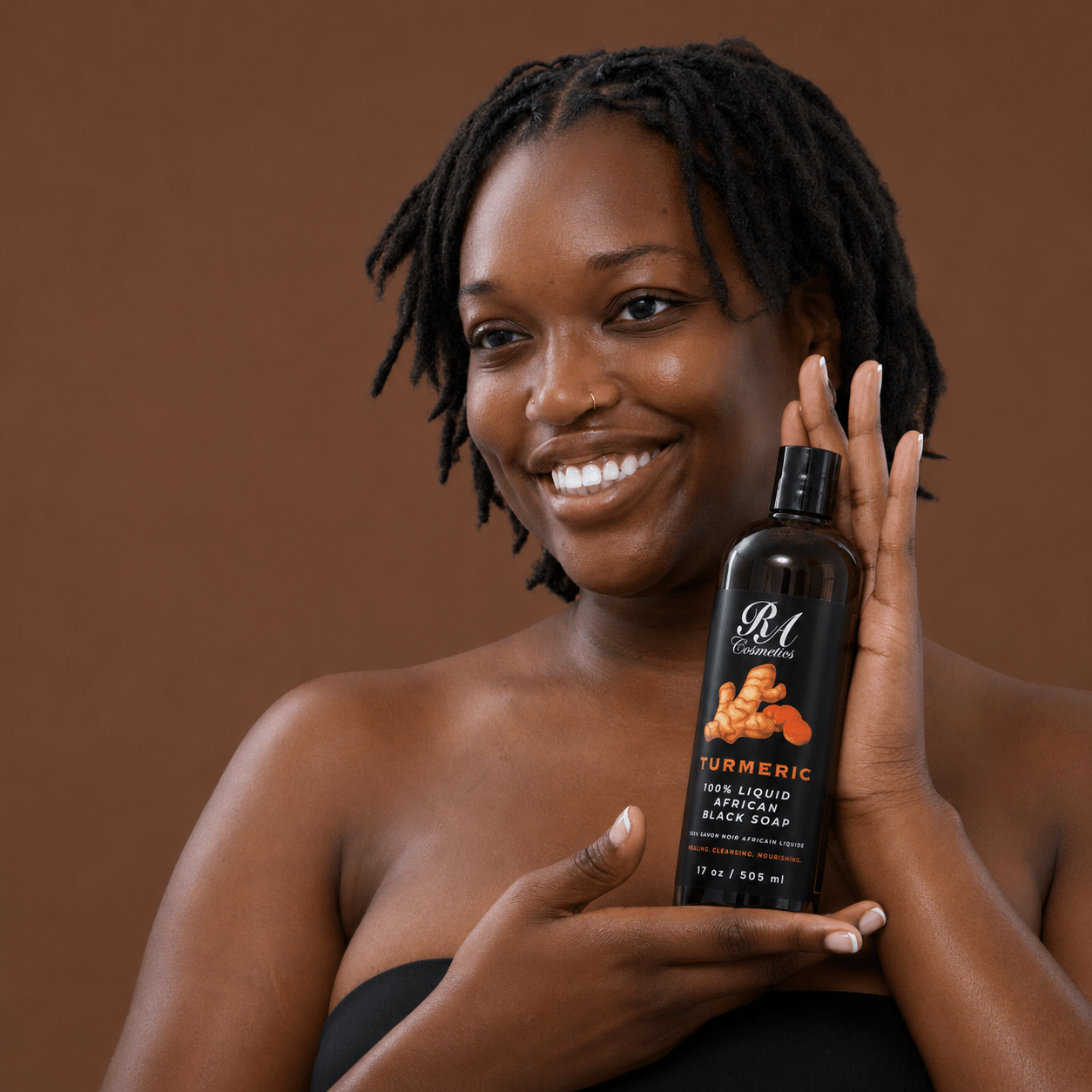 Liquid 100% African Black Soap w/ Turmeric