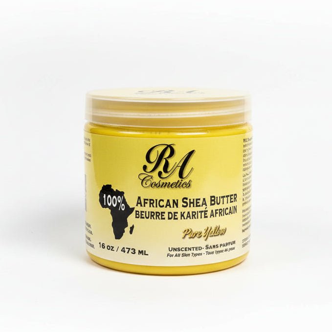 100% Natural African Shea Butter (Yellow) - Smooth & Unrefined (Leak Proof 16oz)