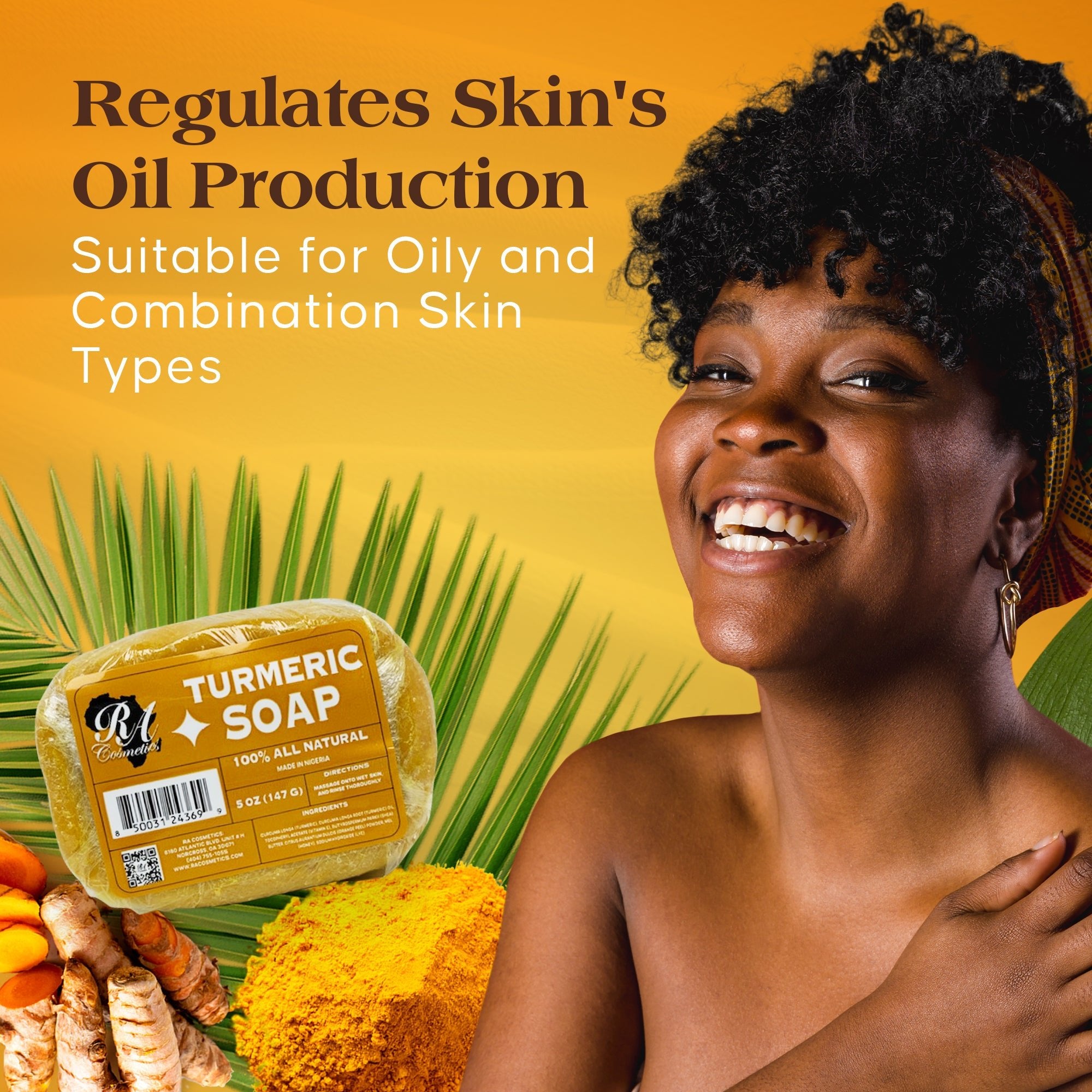 100% Natural Turmeric Soap Bar