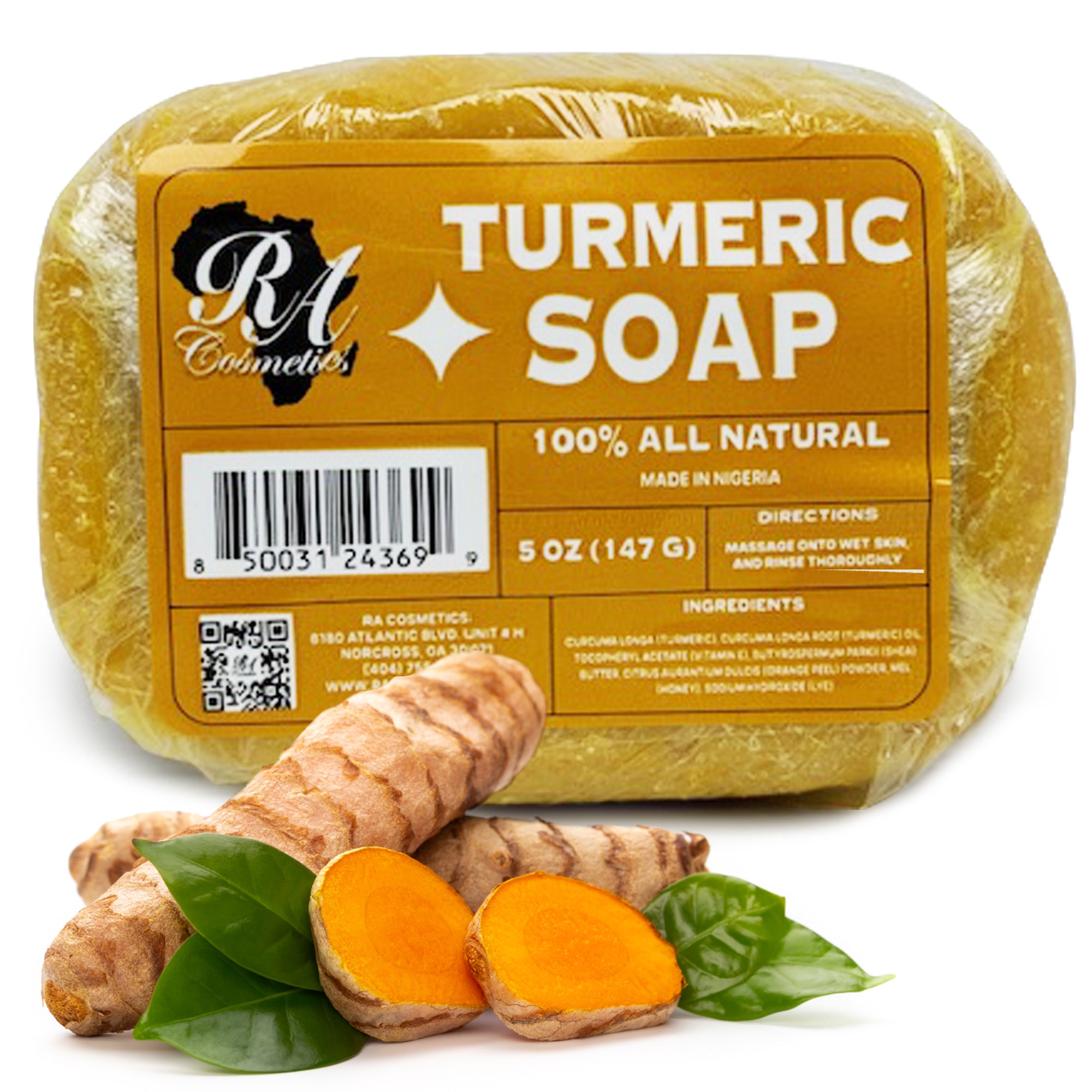 100% Natural Turmeric Soap Bar