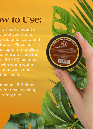 100% Raw Batana Oil for Hair Growth, Strength & Shine – Sourced from Honduras