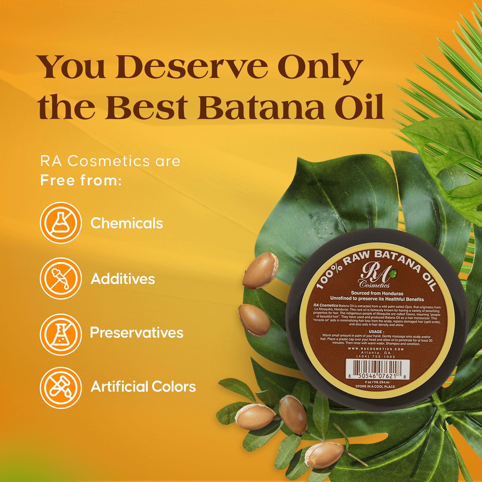 100% Raw Batana Oil for Hair Growth, Strength & Shine – Sourced from Honduras