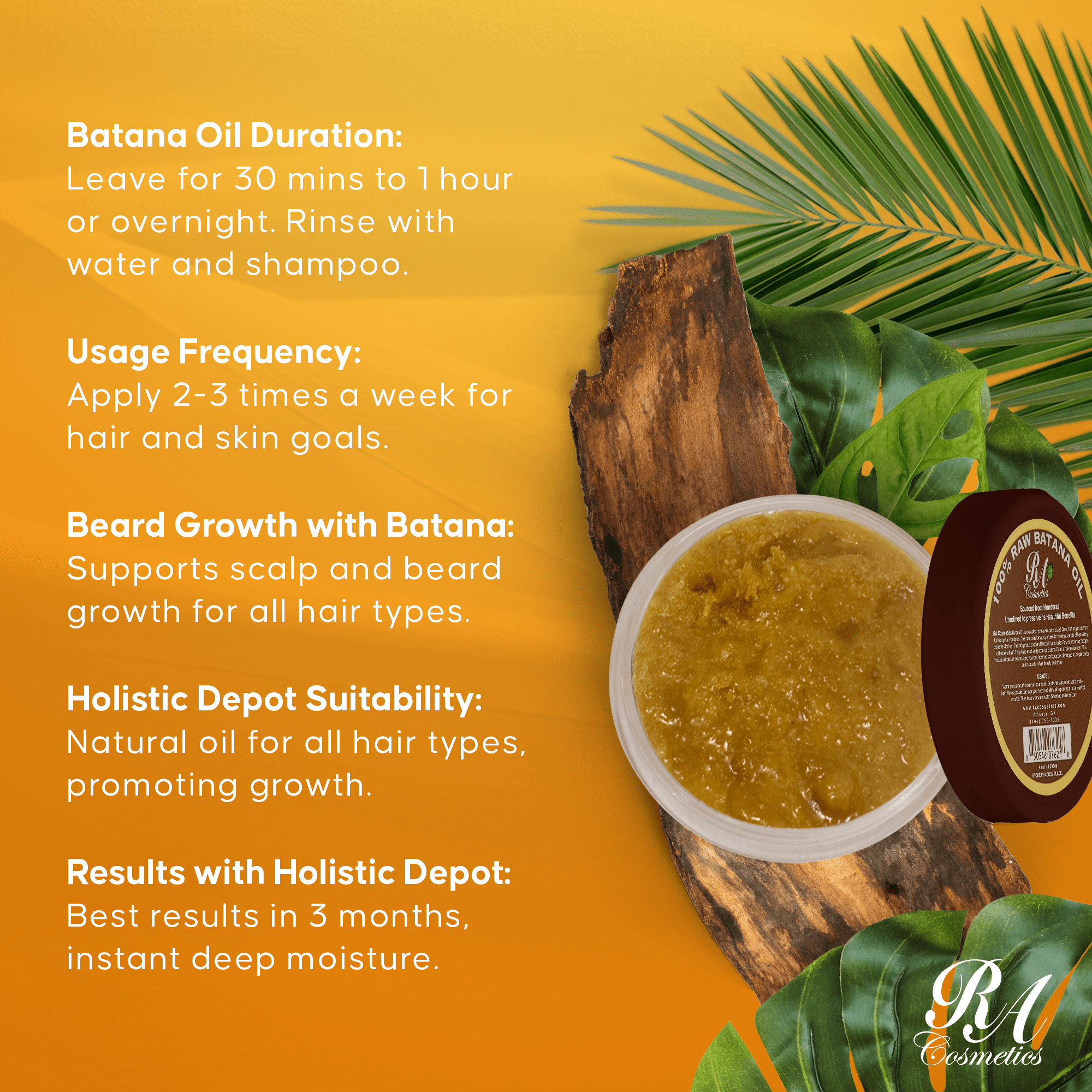 100% Raw Batana Oil for Hair Growth, Strength & Shine – Sourced from Honduras