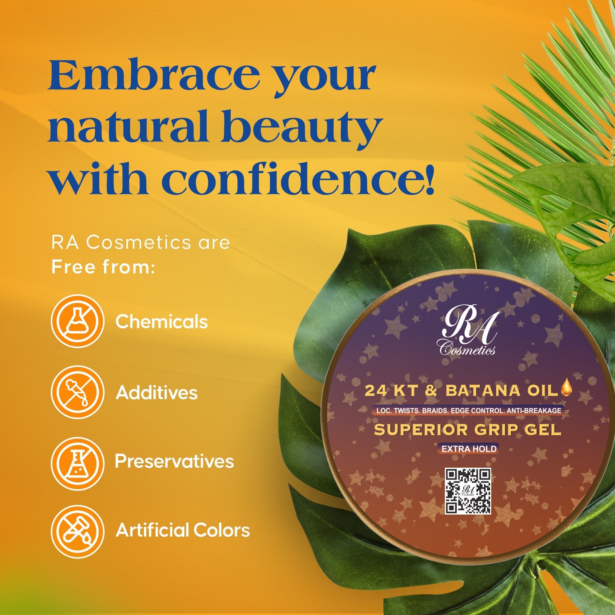 Batana Oil 24KT Gold Superior Grip Gel - Locs, Twist, Braids, Edge Control, Anti-Breakage