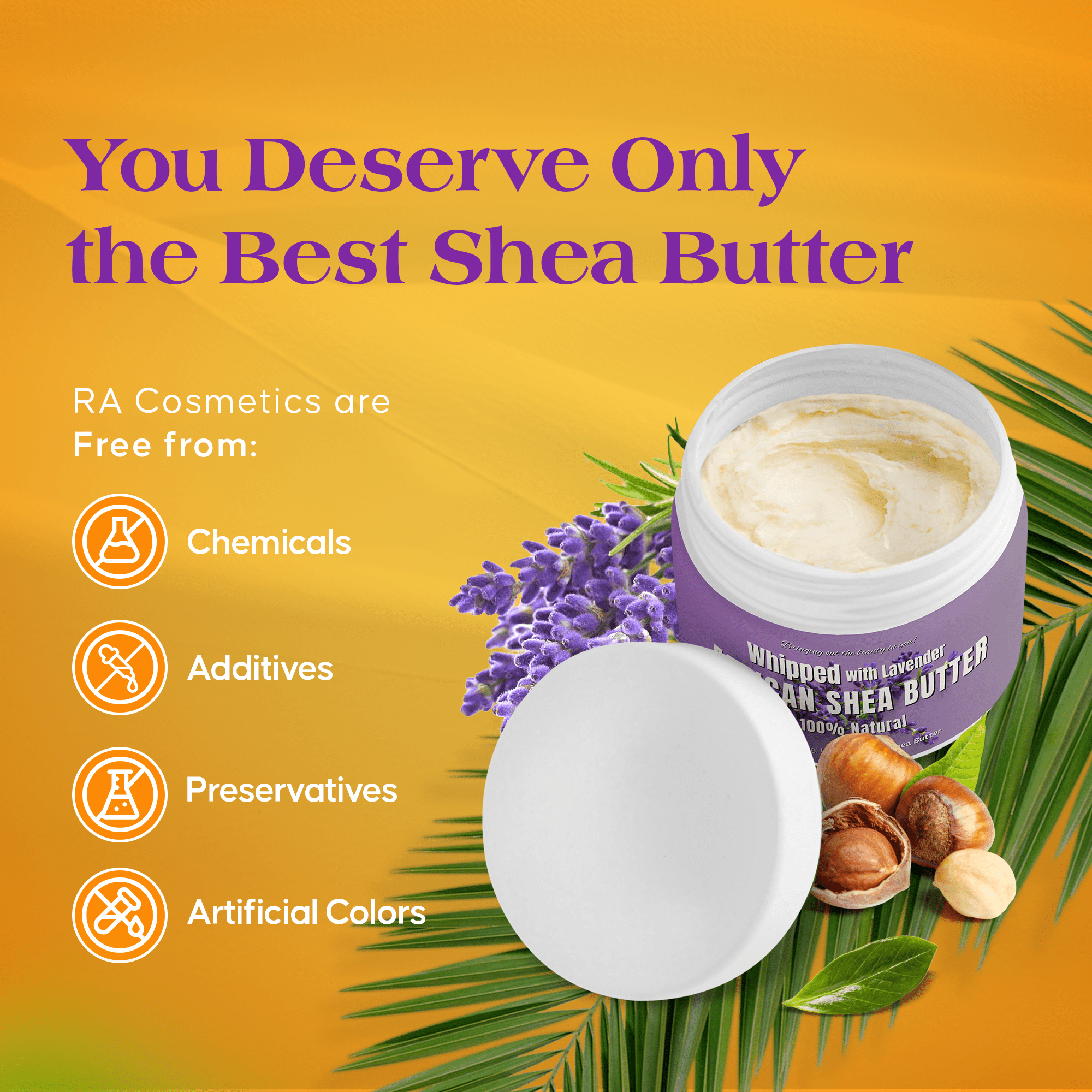 Whipped African Shea Butter w/ Lavender