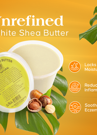 100% Natural African Shea Butter - Ivory Solid - Pure & Unrefined