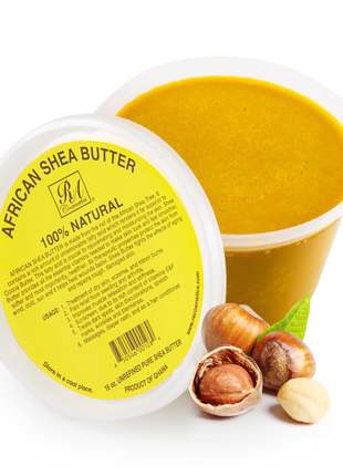 100% Natural African Shea Butter - Yellow Solid - Pure & Unrefined
