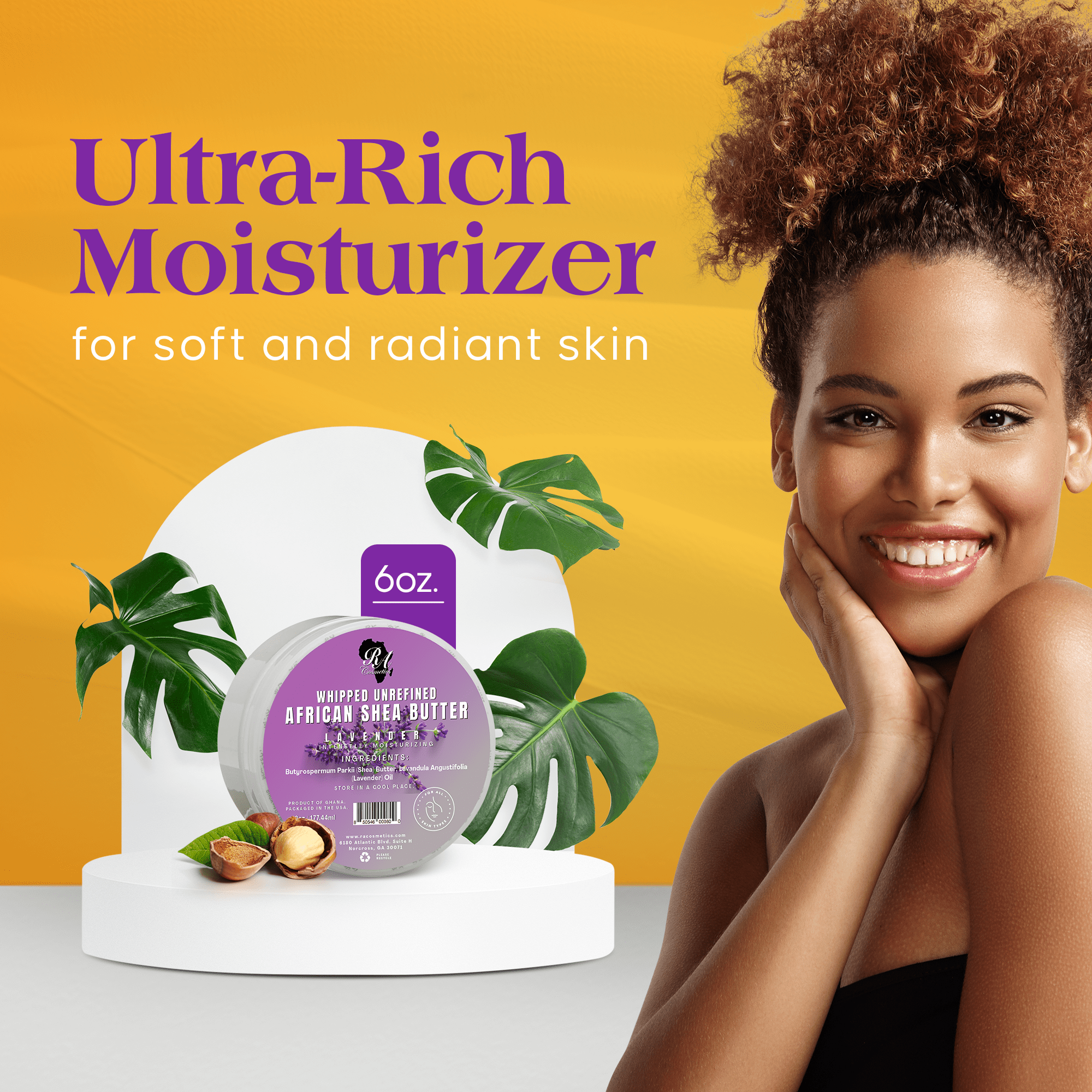 Whipped African Shea Butter w/ Lavender