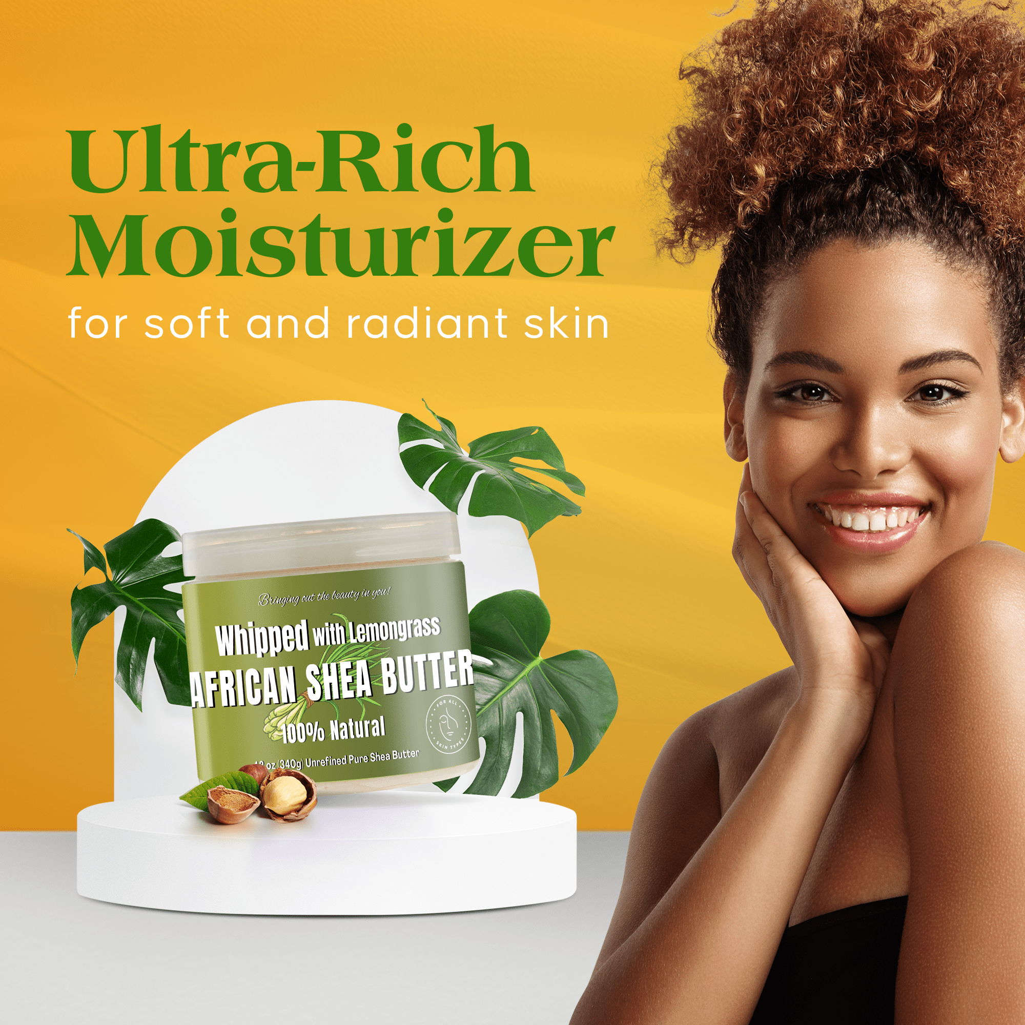 Whipped African Shea Butter w/ Lemongrass
