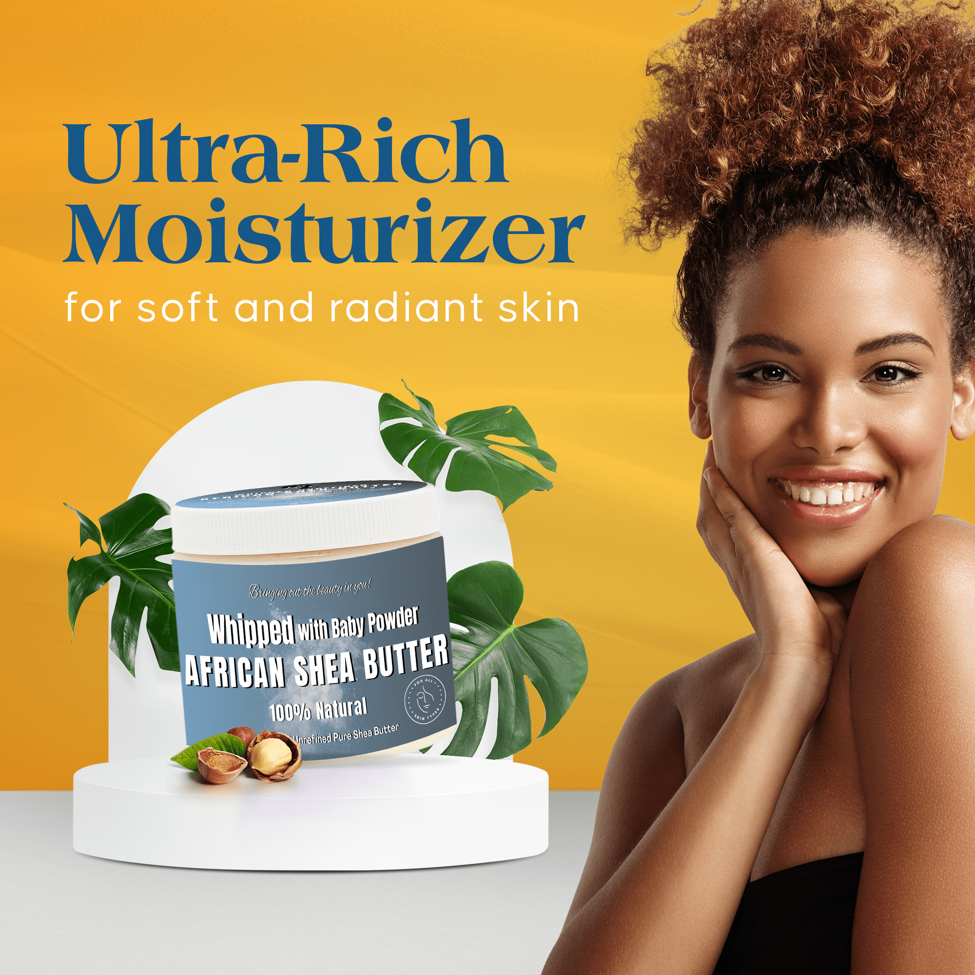 Whipped African Shea Butter w/ Baby Powder