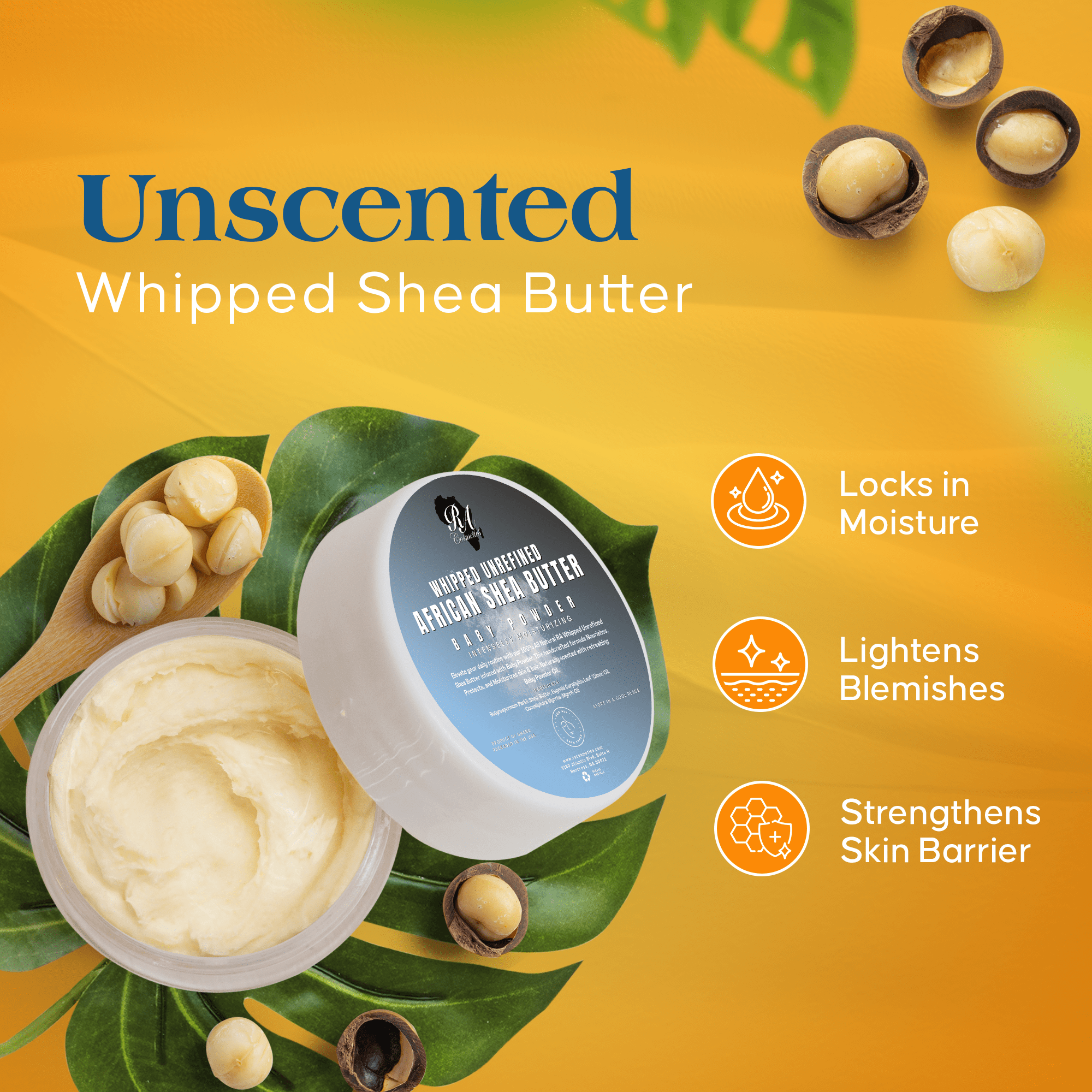 Whipped African Shea Butter w/ Baby Powder