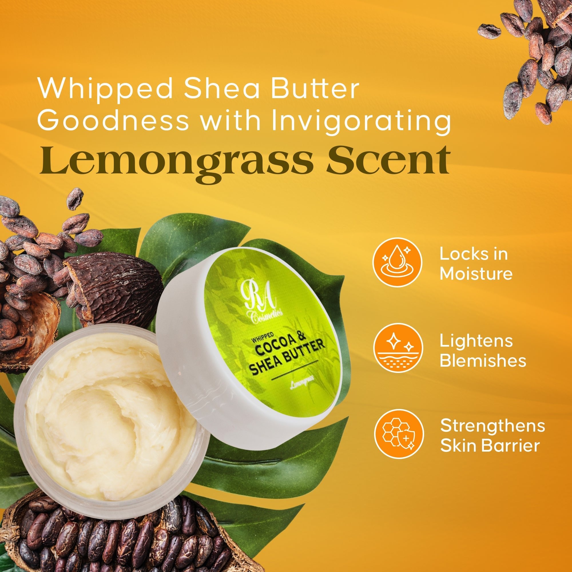 Whipped Cocoa & Shea Butter w/ Lemongrass