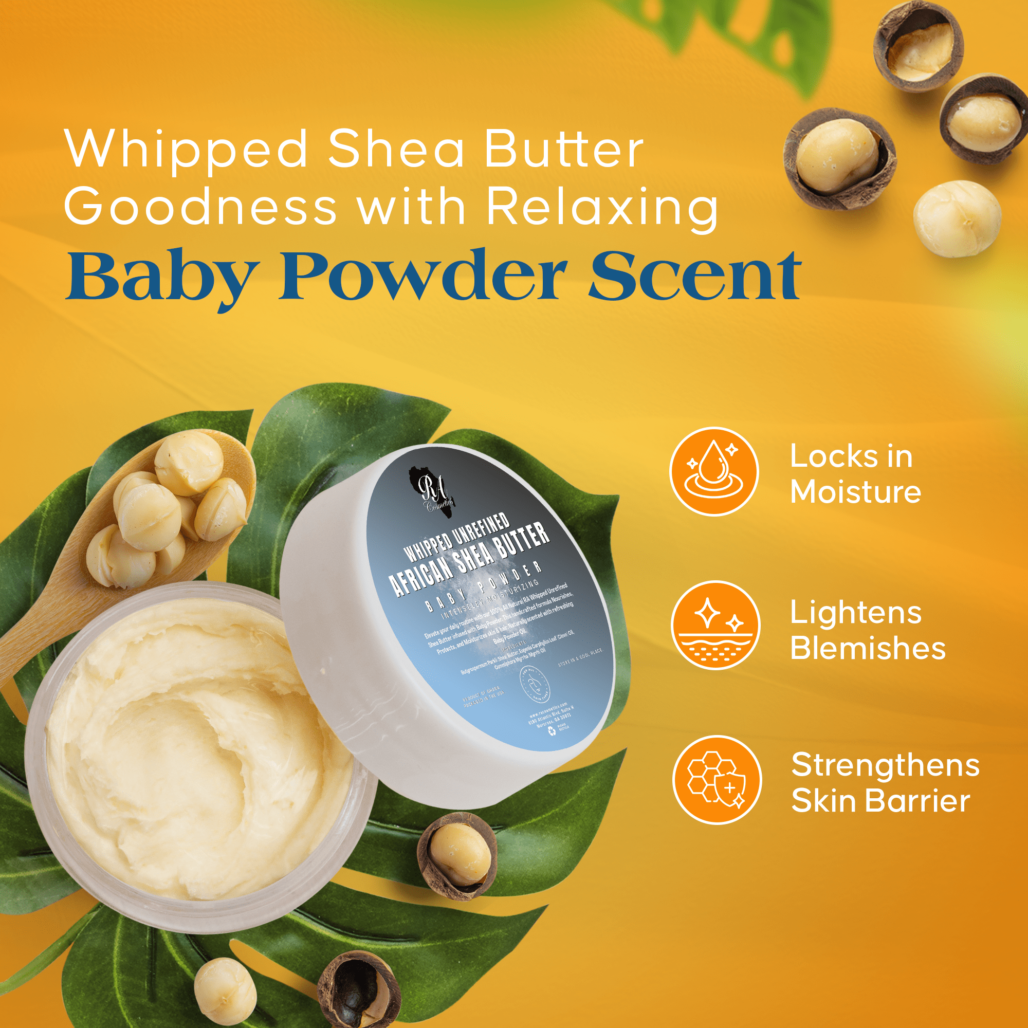 Whipped African Shea Butter w/ Baby Powder