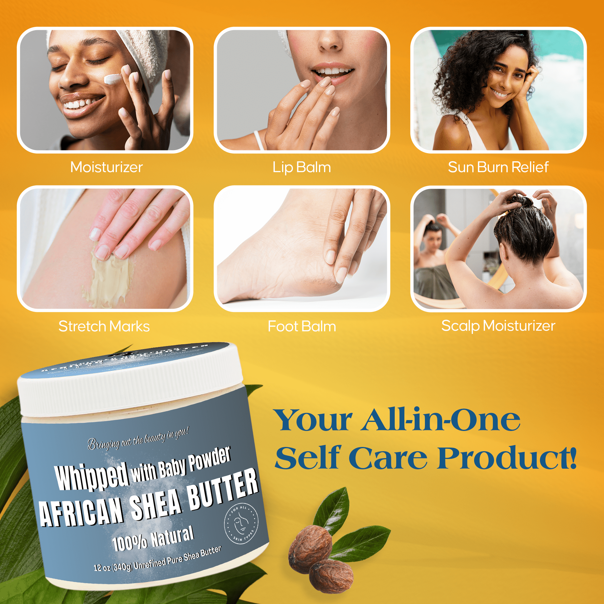 Whipped African Shea Butter w/ Baby Powder